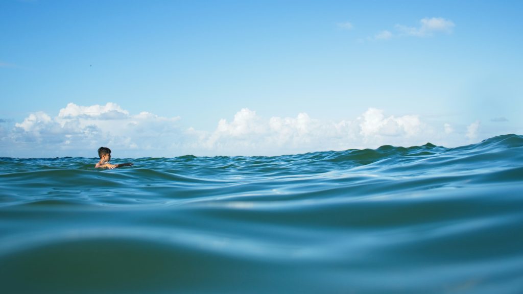 swimming at Colombier Beach